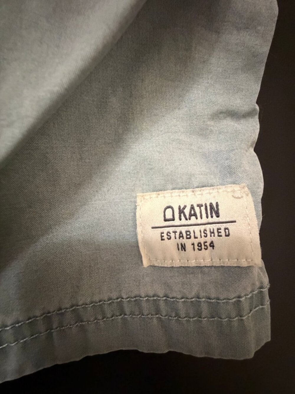 Katin Men's Size 31 Light Blue Drawstring Utility Shorts 6" Inseam Coastal Surf